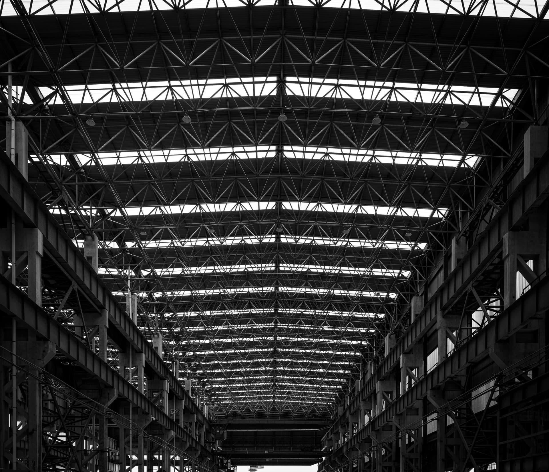 A grid of machine-state signals read across a production line